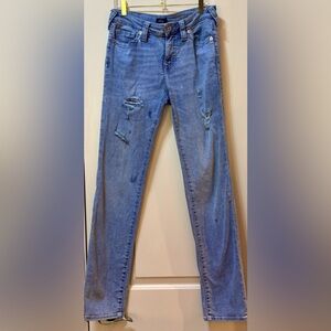 True Religion Faded Long Midrise Straight  Billie Denim Jeans -29